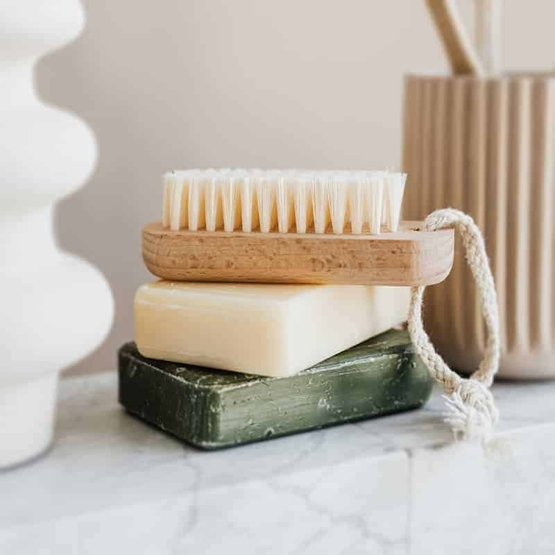 Brush and soap.