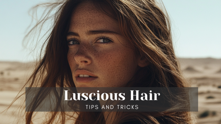 Woman with luscious Hair looking into the camera