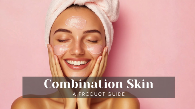 Combination Skin Model putting a hydration mask on