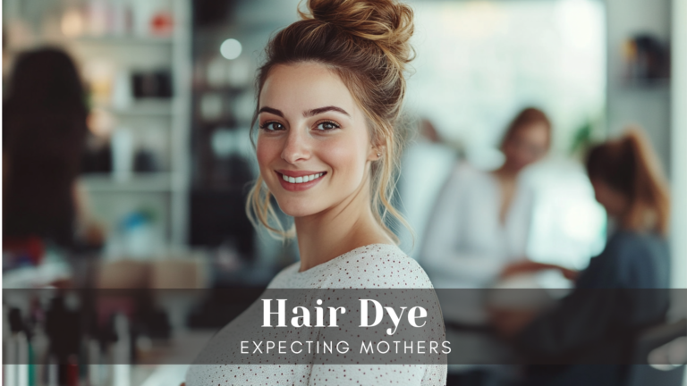 Pregnant woman with colorful hair