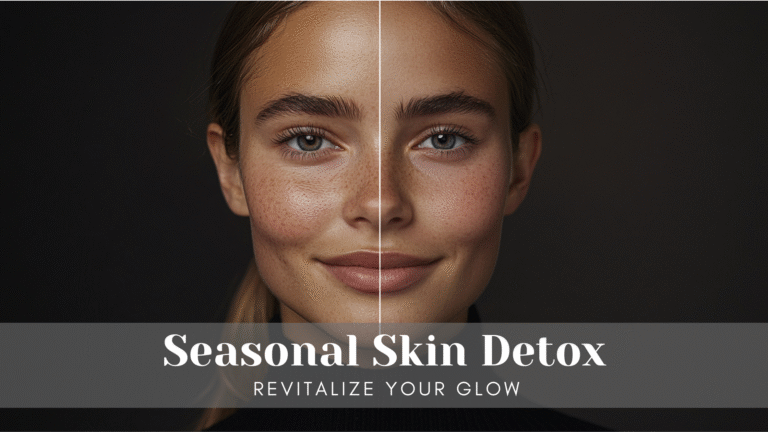 before and after seasonal skin detox