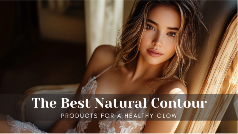 A stunning super model woman sitting on a chair, applying natural contour makeup for a soft, sculpted look., smiling at the camera, wearing a dress that contrast, skin details, super realistic