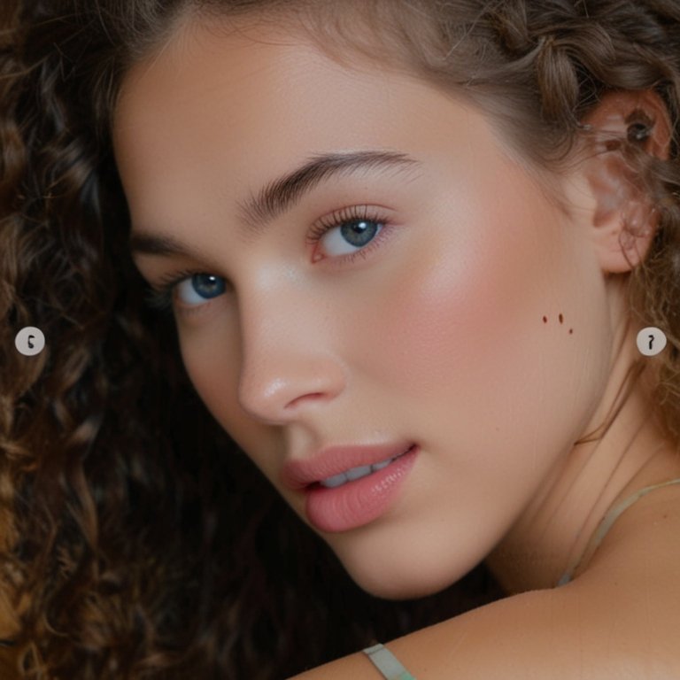 woman-wearing-organic cc Cream for a sculpted and natural look, soft pink background.