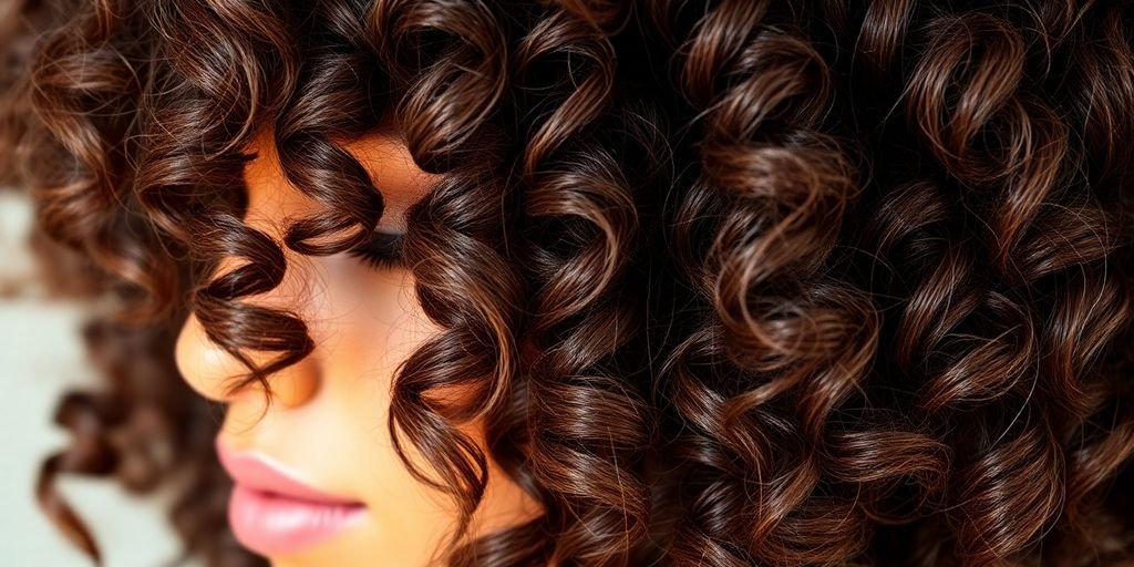 Close-up of healthy, bouncy Type 4A curls.