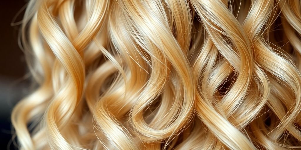 Close-up of defined 2B wavy hair texture.