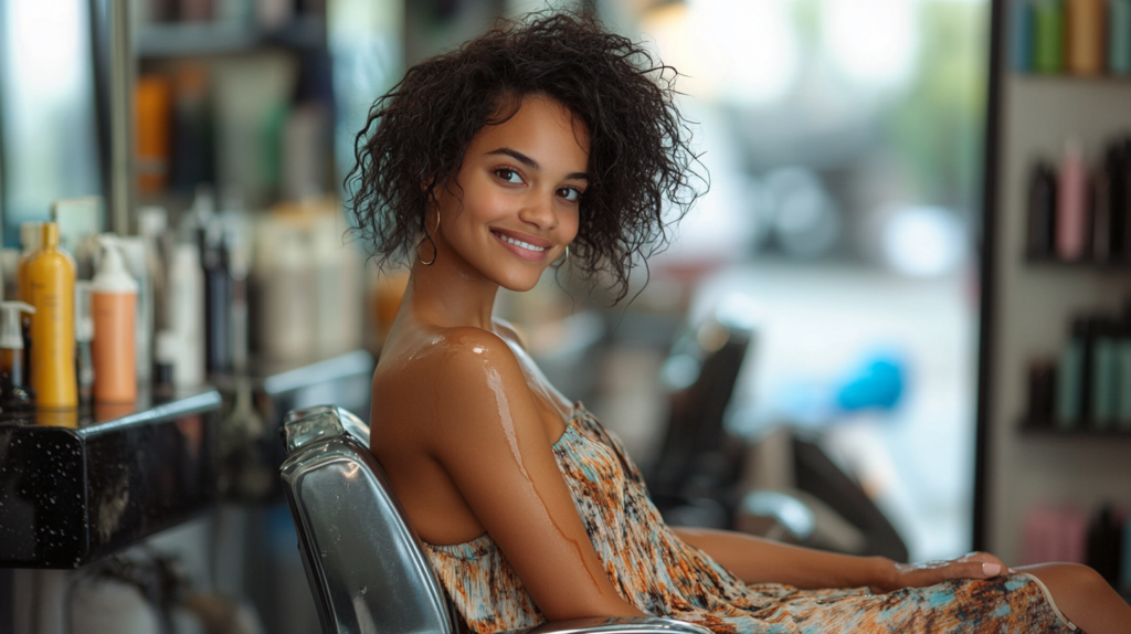 She has leave-in-conditioner