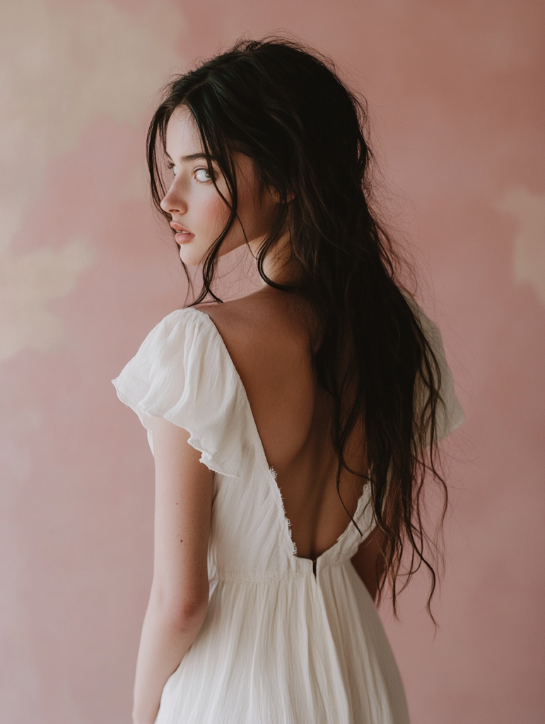 Close-up of healthy, shiny hair with no visible breakage.