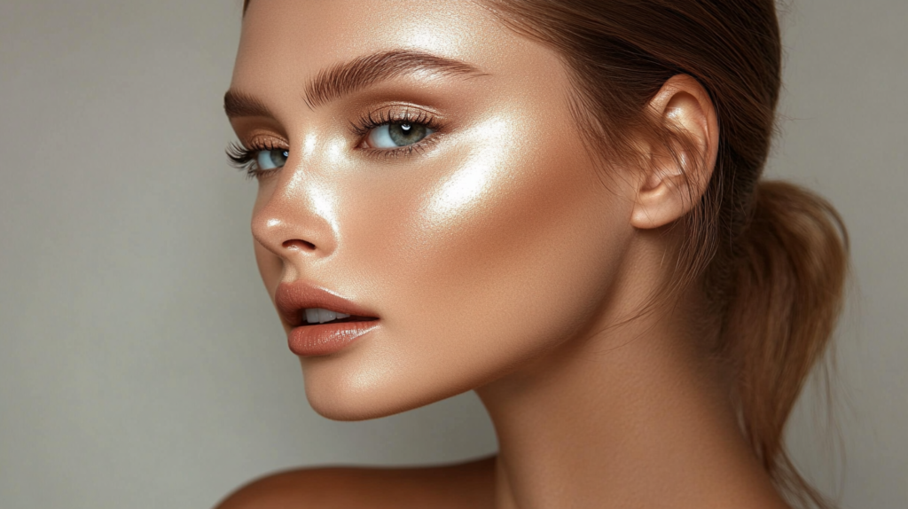 woman-wearing-organic-contour, Woman wearing Organic Contour Powder for a sculpted and natural look
