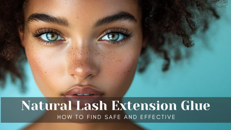 A beautiful mixed woman with lashes extensions and color eyes looking into the camera