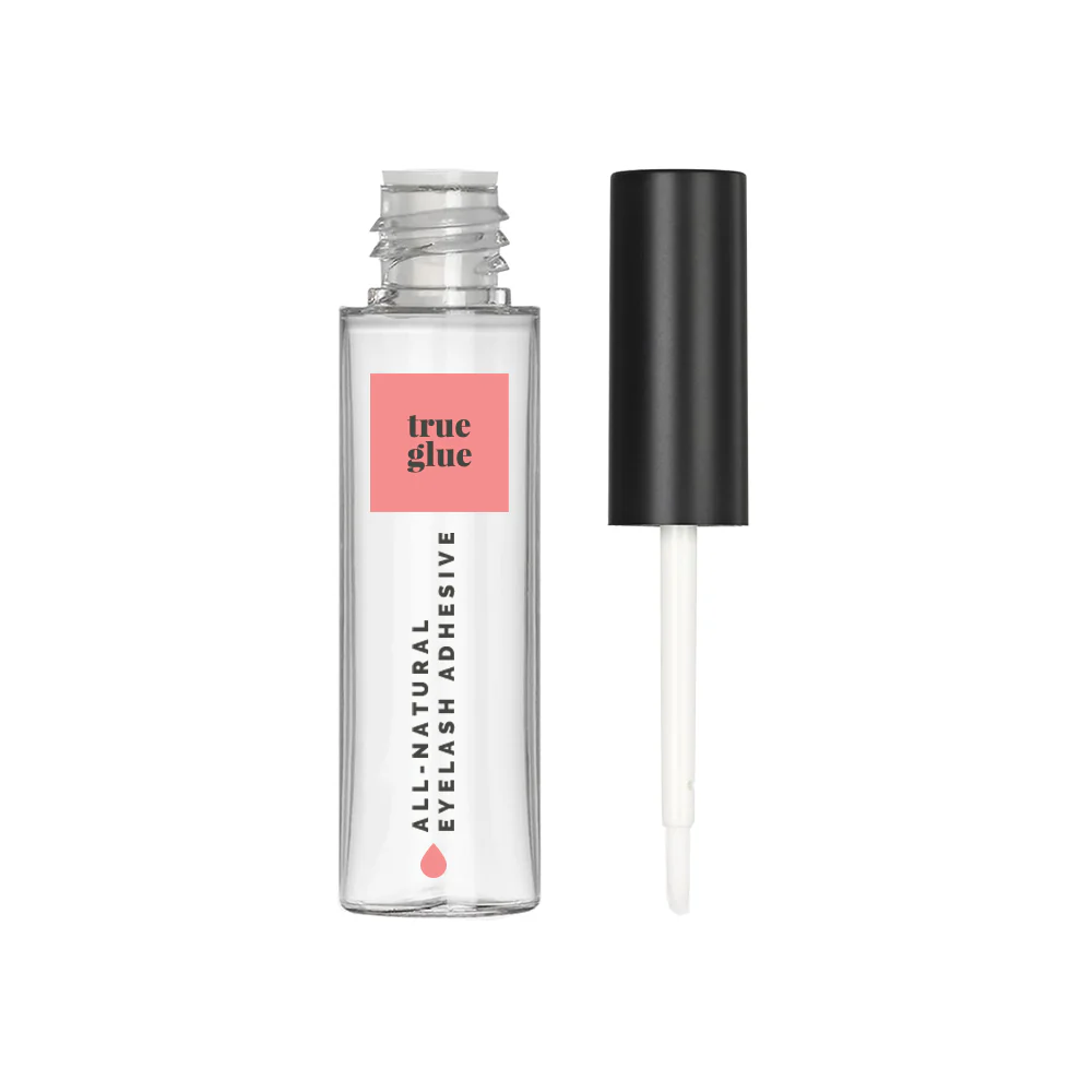 Two lash extension glues: natural and traditional side by side.