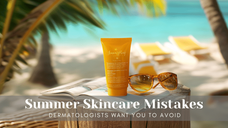 Avoid common summer skincare mistakes to keep your skin healthy and glowing all season long by using sunscreen, hats and sunglasses