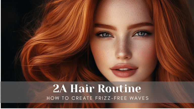 Model showing off her hair after a 2A Hair Routine.