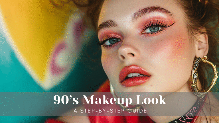 A woman wearing A90's style makeup.