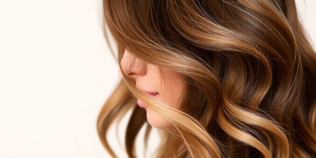 Close-up of wavy 2A hair with natural shine.