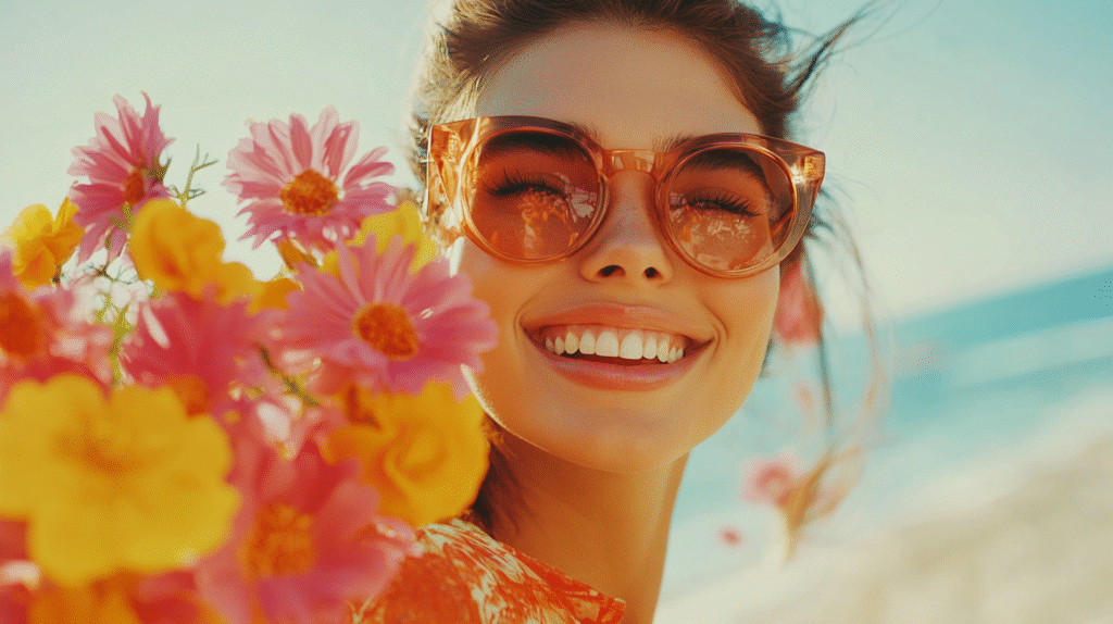 A woman avoiding Summer Skincare Mistakes by wearing sunscreen.