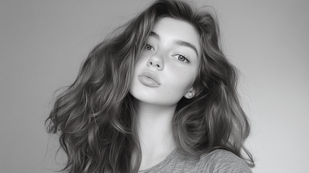 An 18 year old with long 2a wavy hair that uses the right 2A Hair Products.