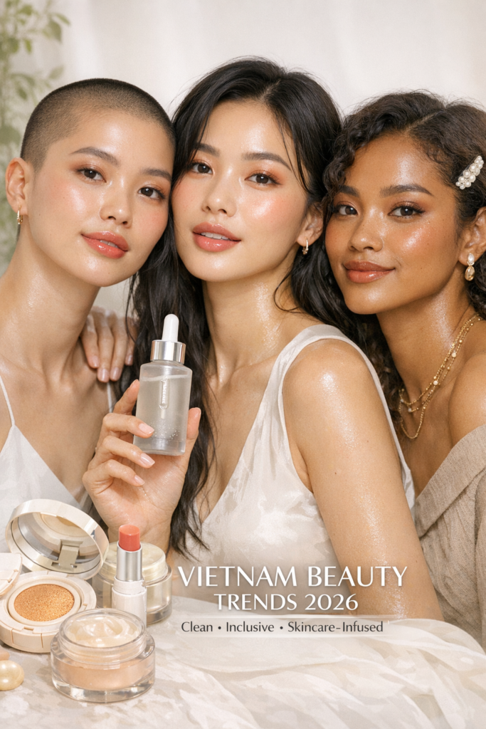 Discover the latest Vietnamese makeup trends for 2026, focusing on clean beauty, inclusivity, & innovative, skincare-infused products for a more holistic look.