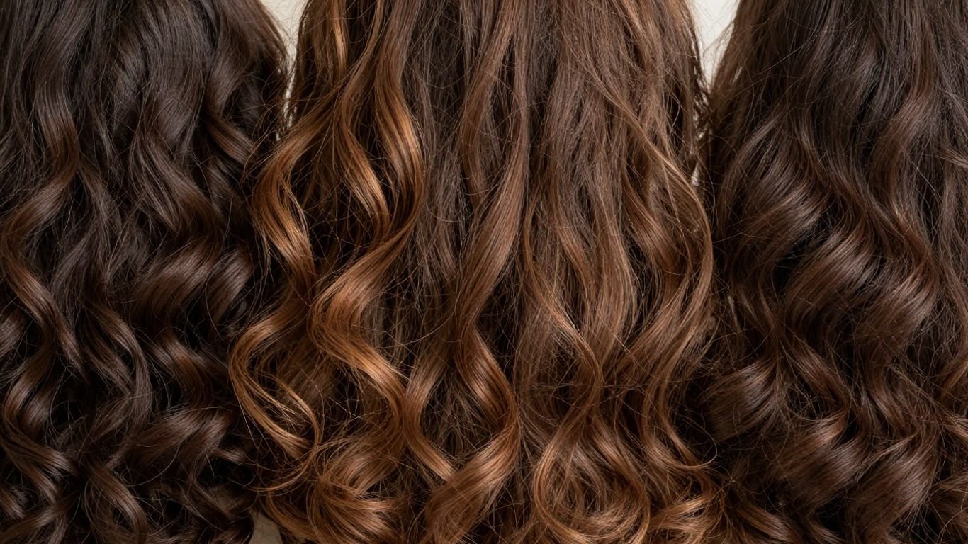 Diverse hair textures: wavy, curly, and coily strands.