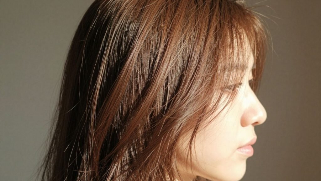 Woman's hair thickness and texture variations.
