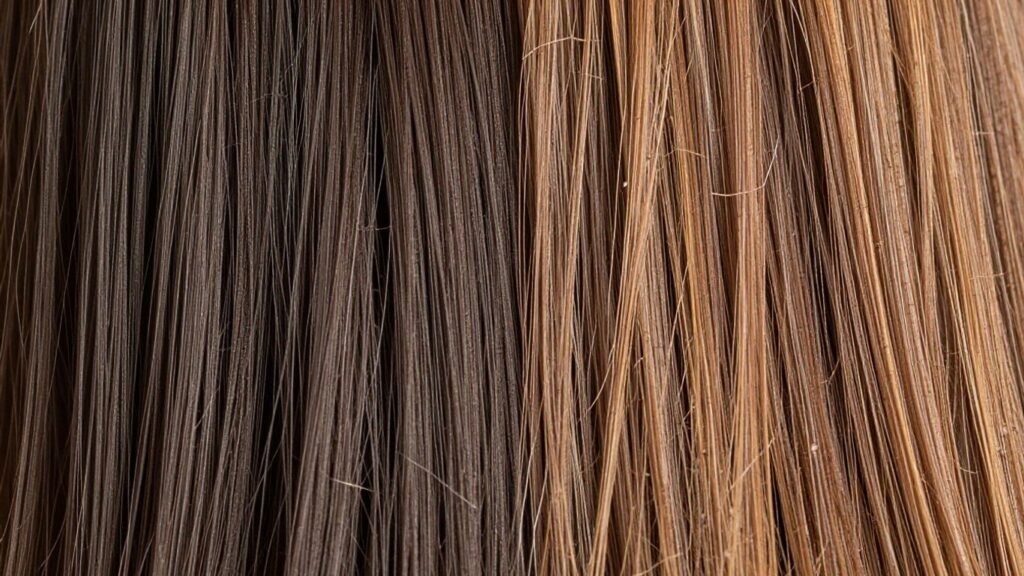 Close-up of diverse hair textures and porosity.