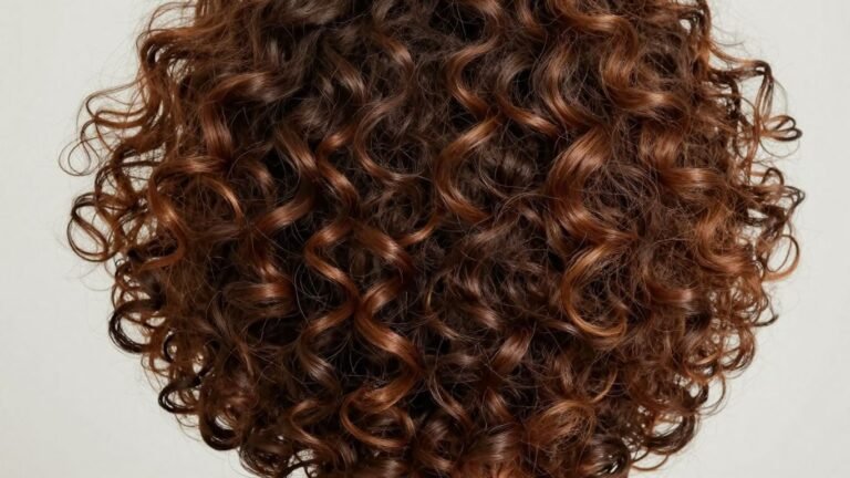 Woman with voluminous, defined Type 3B 3C curls.