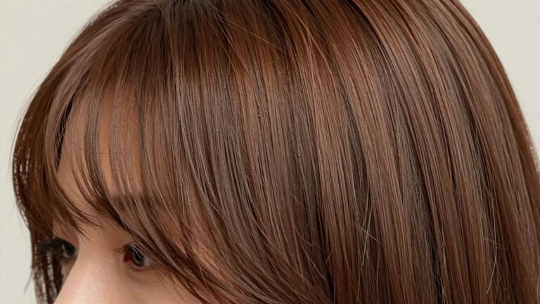Detangling mixed hair with a gentle comb.