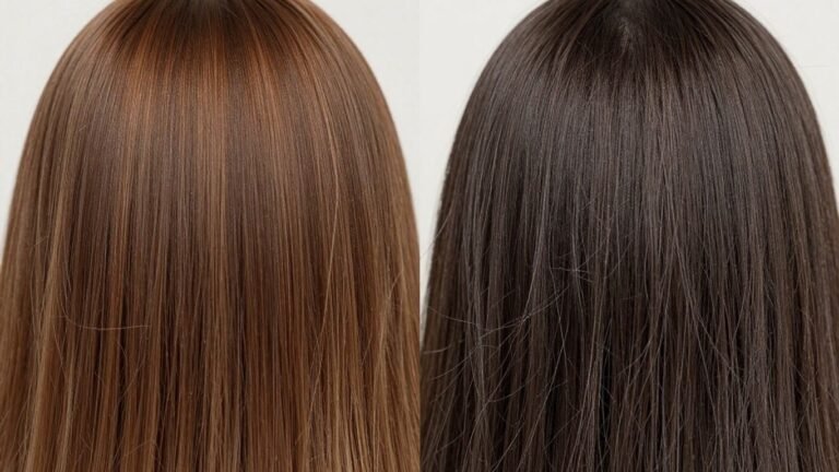 Mixed hair textures showing heat damage contrast.